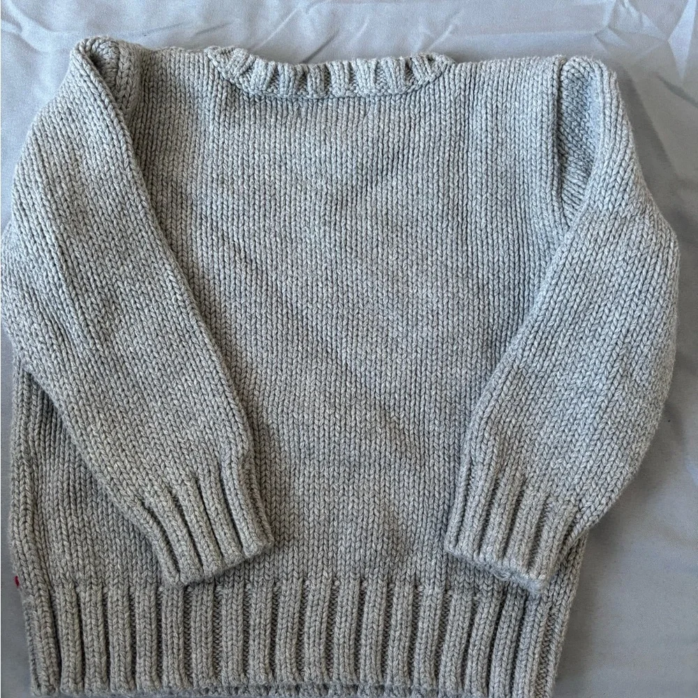 Ralph Lauren Gray Knit Sweater with Flag Design - Picture 7 of 8